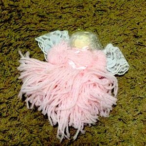 Vintage Pink Angel Ornament